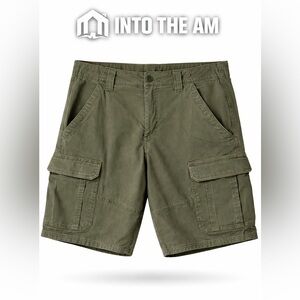 Men's Casual Cargo Shorts in Olive Green